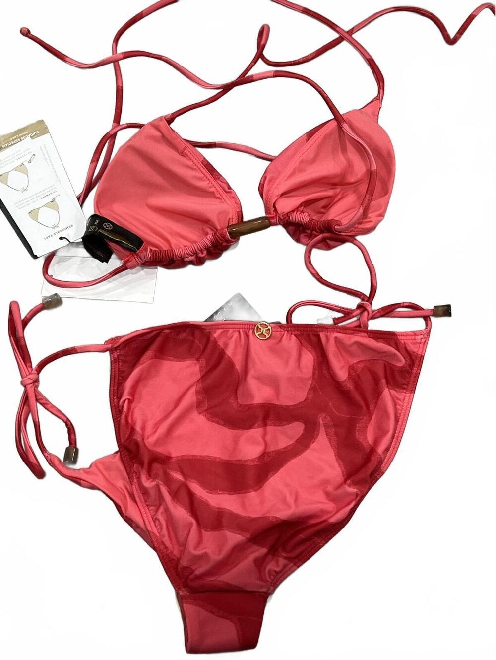 Vix Paula Hermanny Iggy Tri Top & Enigma Side Tie Hipster Bikini Bottom in Set - Picture 7 of 8